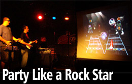 Edge Sight & Sound offers Guitar Hero and Rock Band for any event DJ package