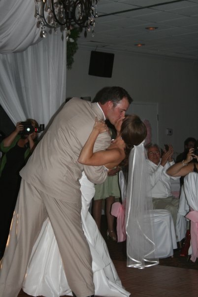 First dance kiss at wedding with Edge Sight & Sound